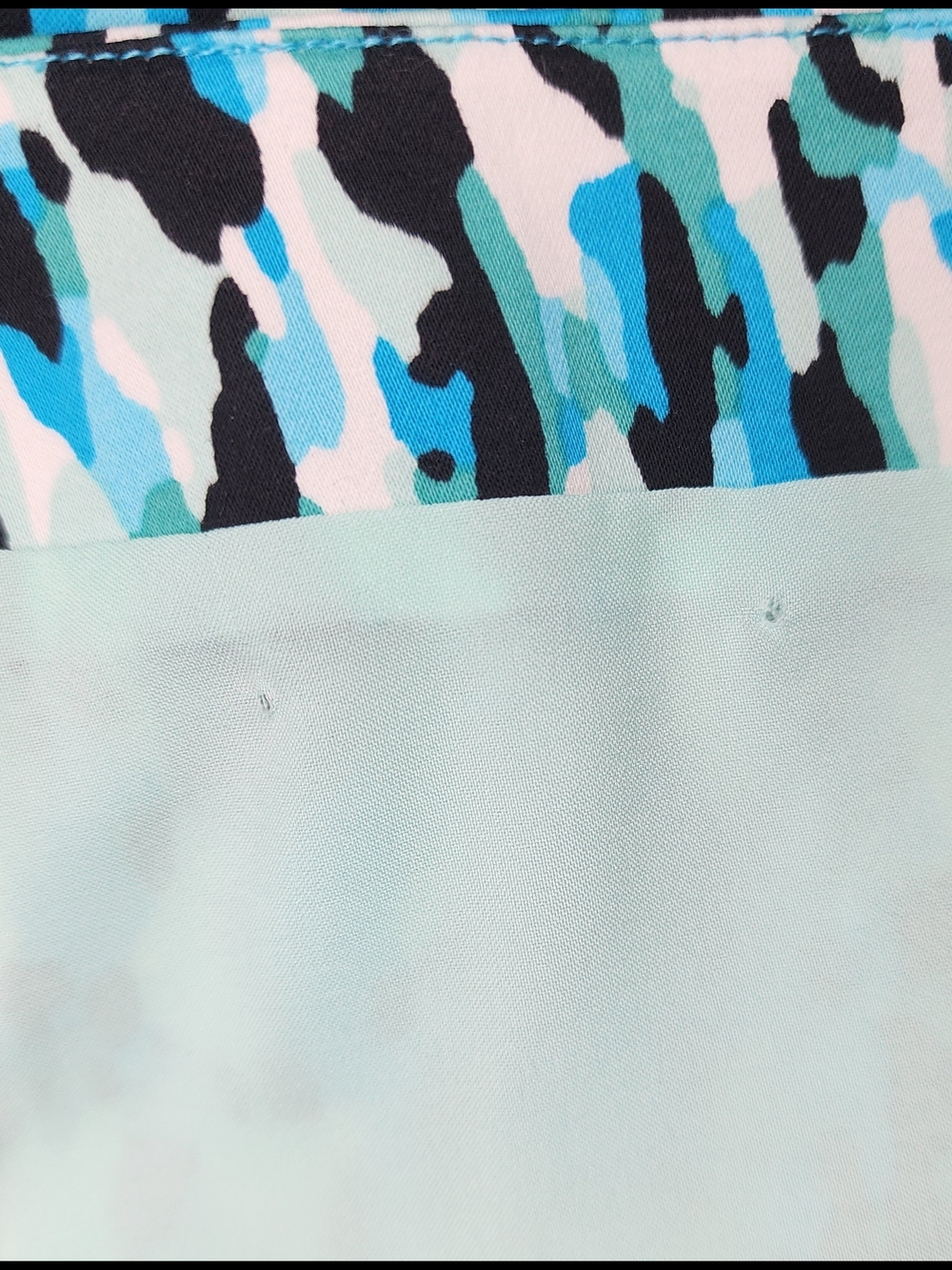 Ann Taylor Mint and Teal Abstract Print Skirt - Picture 6 of 6